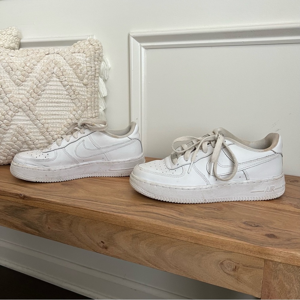 White Nike Air Force 1's 🥛